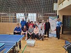 Udeleženci projekta SWAN v Bakovcih igrajo namizni tenis 