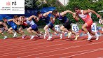 Anej Čurin Praprotnik na štartu teka na 100 metrov
