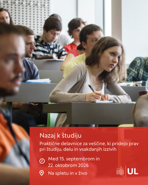 Nazaj k študiju - letak Nazaj k študiju - letak